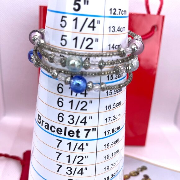 Vecchia Murano Venice Italy Glass Bead Memory Coil Bracelet Gift Bag Certificate - Picture 11 of 14